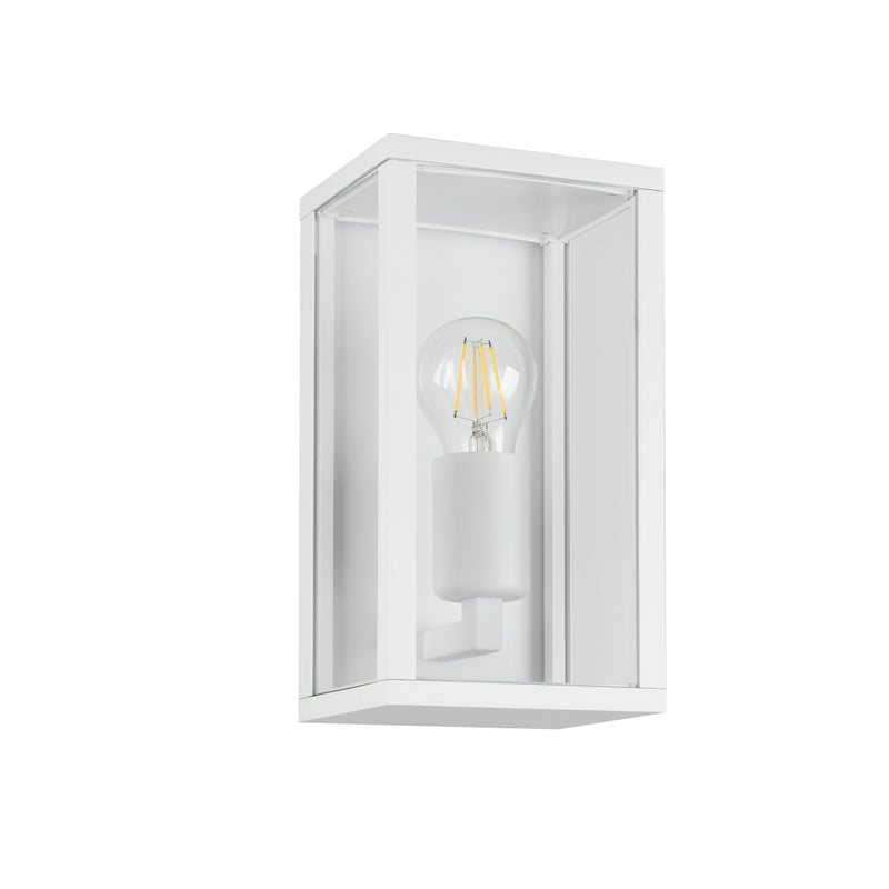 Lampada da Esterno a Parete Garonne 1 Luce IP44 in Alluminio Bianco o Zincato