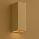 applique moderna in gesso 21 cm con doppio attacco GU10 e forma geometrica