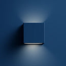 applique compatta a cubo in gesso bianco con illuminazione bidirezionale G9