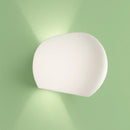 applique in gesso 11,5 x 12,5 x 15,5 cm con forma rotonda e luce decorativa