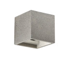 lampada da parete cubica stile industriale in cemento