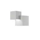 lampada moderna doppia cubica in gesso verniciabile per pareti interne