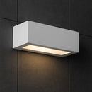 lampada da muro verniciabile con luce sopra e sotto, attacco E14