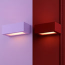 applique rettangolare E14 in gesso bianco verniciabile