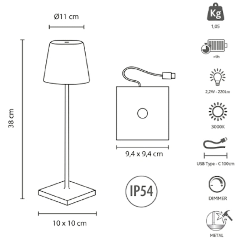 Chloè | Lampade LED | Batterie Luci Ricaricabili