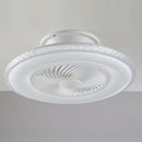 Plafoniera LED tonda con ventilatore integrato 34W, luce regolabile CCT e controllo smart.