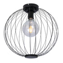 Roza - Lampada a Plafoniera in Metallo Nero