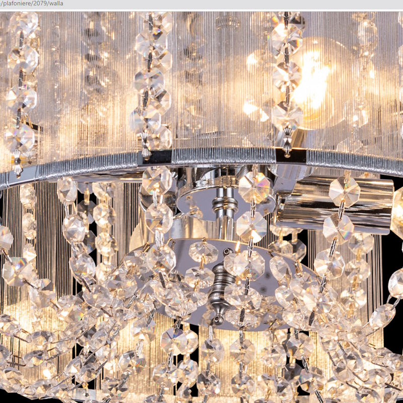 Walla 15091D | Plafoniera classica | Cristalli e metallo | Globo Lighting