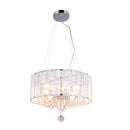 Walla - Lampadario a sospensione stile classico chic diametro 40cm, con luminosi cristalli K5, 4 luci