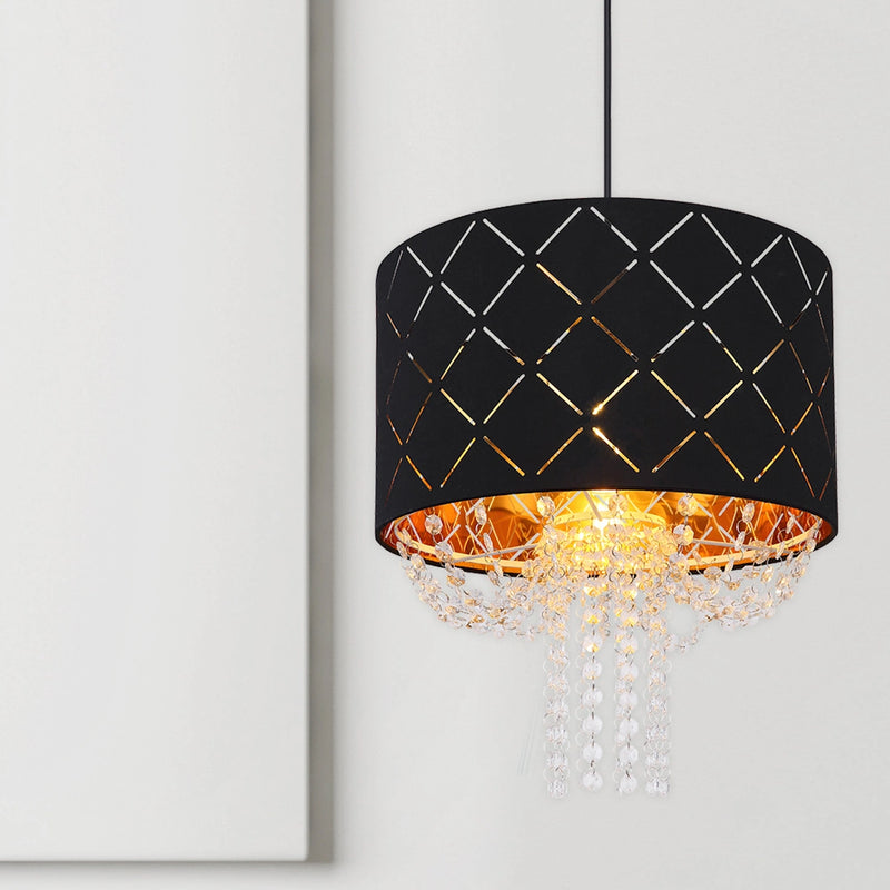 Clarke | Lampadari Classici | Tessuto Nero