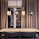 lampadario moderno 4 luci nero ottone per tavolo o isola in cucina o soggiorno