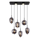 Blacky 15345-6L | Lampadario Moderno Nero | Illuminazione da Cucina | Globo Lighting