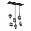 Blacky 15345-6L | Lampadario Moderno Nero | Lampadari da Cucina | Globo Lighting