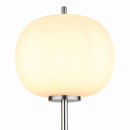 dettaglio vetro opale e struttura in metallo finitura acciaio satinato