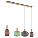 plafoniera a sospensione 4 luci design elegante per soggiorno