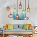 plafoniera a sospensione 8 luci elegante per soggiorno o sala da pranzo