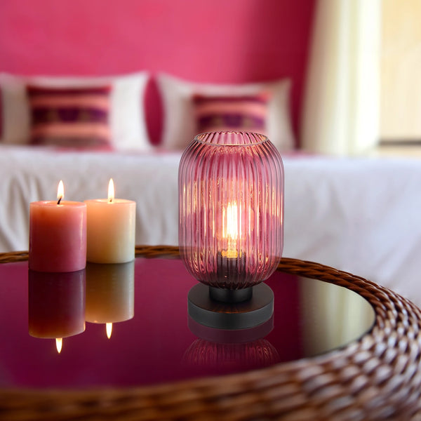 Normy 15469 | Lampada da Tavolo | Vetro Viola | Globo Lighting