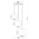 Maxy 15548-3H | Sospensione 3 Luci | Globo Lighting