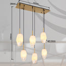 Sospensione Barcley in metallo ottone e vetro per salotto