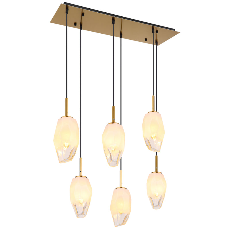 Barcley 15787-6H | Lampadario Oro | Globo Lighting