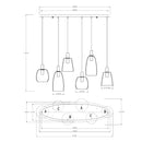 GARRI 15789-6HM | Lampadari Cucina e Soggiorno | Globo Lighting