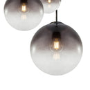 Lampadario Varus diametro 51 cm con tre sfere in vetro fumè