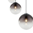 Lampadario moderno con 5 sfere in vetro fumè Varus attacco E27