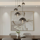 Varus 15861-5 | Lampadario Moderno | Sfere Vetro Fumè