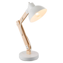 lampada da lavoro moderna con braccio regolabile in legno