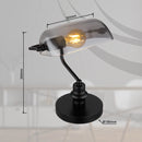 Lampada da scrivania o comodino con vetro fumé design contemporaneo Antique 2491B