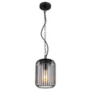 Lampada a sospensione Nina nera in acciaio inossidabile IP44