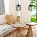 Lanterna sospesa nera da giardino o terrazza IP44