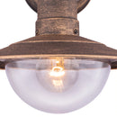 Lampada rustica a parete in metallo antichizzato effetto corten