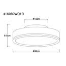 Doro 416080WD1R lampada soffitto legno MDF Ø30 LED integrato