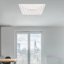 plafoniera LED Smart Jocelyn 70x70 cm bianca con effetto 3D