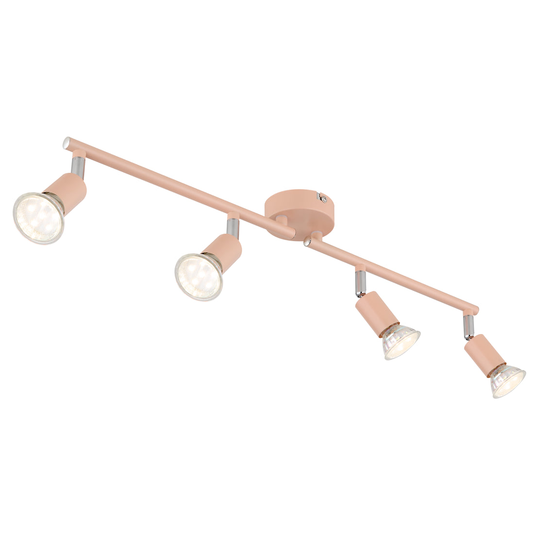 Faretto LED Da Parete BRILLIANT Loona Bianco - Testa Orientabile, 3W GU10 250lm 3000K Luce Calda, Incluso LED - 4