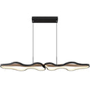 Lampada a sospensione elegante in metallo nero e legno per soggiorno e cucina modello Bezzy 67181H1 