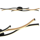 plafoniera LED Geronimo 35W metallo nero e legno naturale