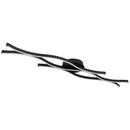 plafoniera moderna nera 108x18 cm per cucina o soggiorno