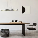 lampadario a sospensione LED nero opaco luce calda 3000K