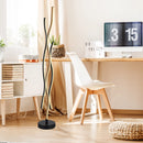 Geronimo 67206SW Lampada a piantana in metallo nero e legno ideale per soggiorno o studio