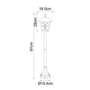 Atlanta 3128 | Lampioncino segnapassi | Stile classico rustico | Globo Lighting