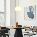 lampadario sferico in vetro opale design elegante per cucina o tavolo