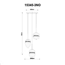 Blacky 15345-3NO | Plafoniera moderna | Globo Lighting