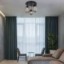 plafoniera design contemporaneo base tonda Ø46 cm con tre sfere fumè