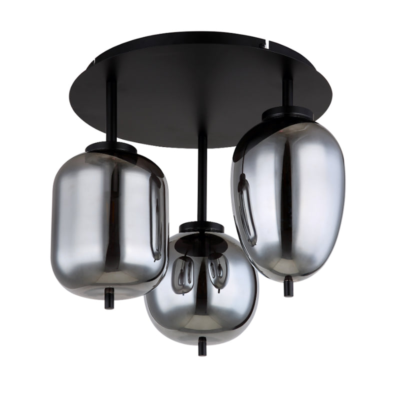 Blacky 15345-3D | Plafoniera nera | Lampadari moderni | Globo Lighting