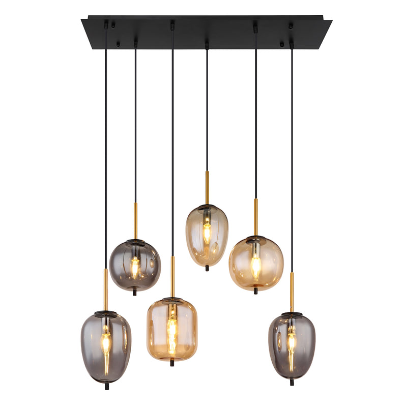 Blacky 15345-6A | Lampadari moderni | Illuminazione cucina soggiorno | Globo Lighting