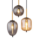 plafoniera moderna 6 luci nero ottone per tavolo o isola