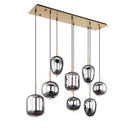 plafoniera elegante ottone e nero per soggiorno o sala da pranzo