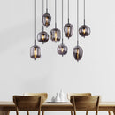 plafoniera moderna per soggiorno o sala da pranzo ampia 8 luci